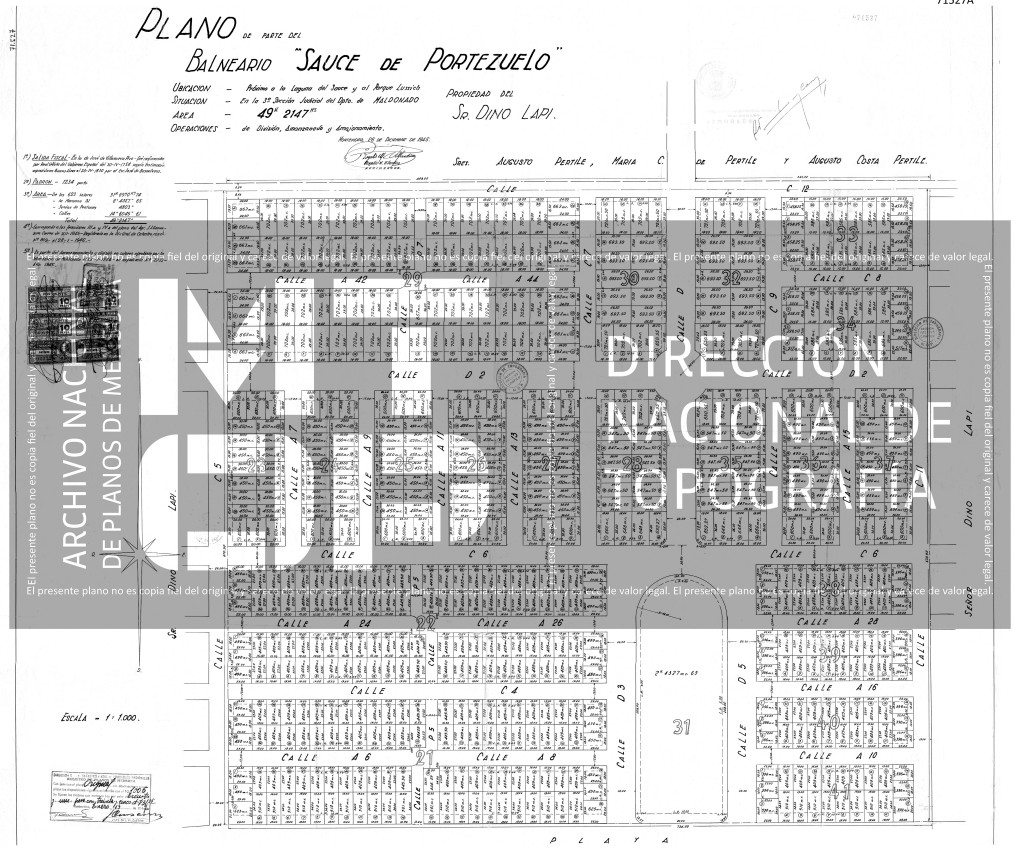 Plano de Sauce de Portezuelo